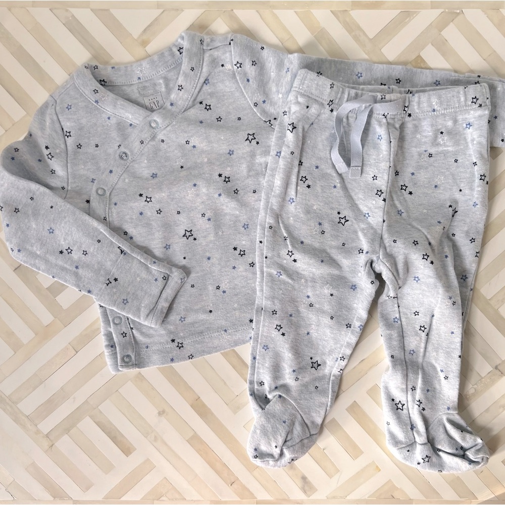 GAP Baby Blue Star Matching Set, 3-6mo